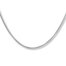 Popcorn Chain Necklace Solid Sterling Silver 24"