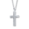 Thumbnail Image 2 of Men's Cross Necklace Stainless Steel 24"