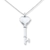 Thumbnail Image 0 of Key Locket Necklace Sterling Silver