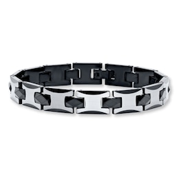 Men's Bracelet Tungsten Black Ion Plating 8.5&quot;