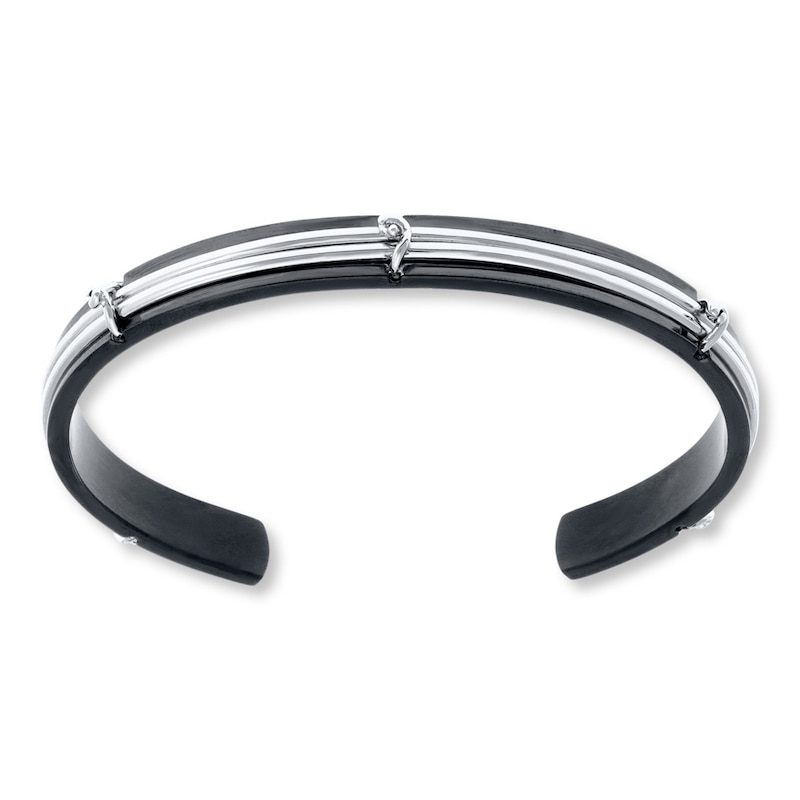 Main Image 2 of Men's Cuff Bracelet Stainless Steel