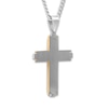 Thumbnail Image 3 of Men's Cross Necklace Diamond Accent Stainless Steel 24"