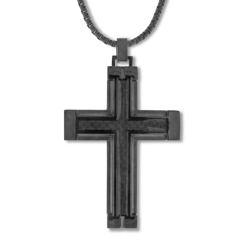 Men's Cross Necklace Stainless Steel