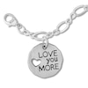 "Love You More" Charm Bracelet Sterling Silver 7"