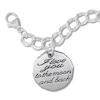 "Moon and Back" Charm Bracelet Sterling Silver 7"