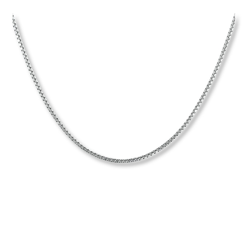 Main Image 1 of Box Chain Semi-Solid Sterling Silver 24"