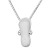 Thumbnail Image 4 of Flip Flop Necklace Lab-Created Sapphires Sterling Silver
