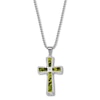 Thumbnail Image 0 of Men's Camouflage Cross Necklace Stainless Steel