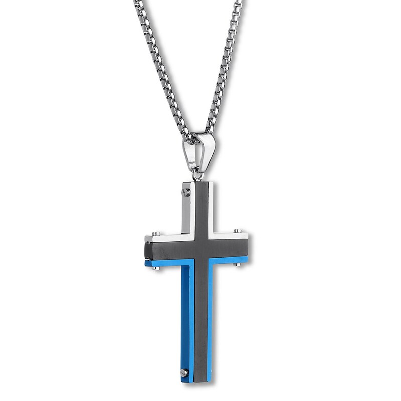 Main Image 2 of Cross Necklace Stainless Steel