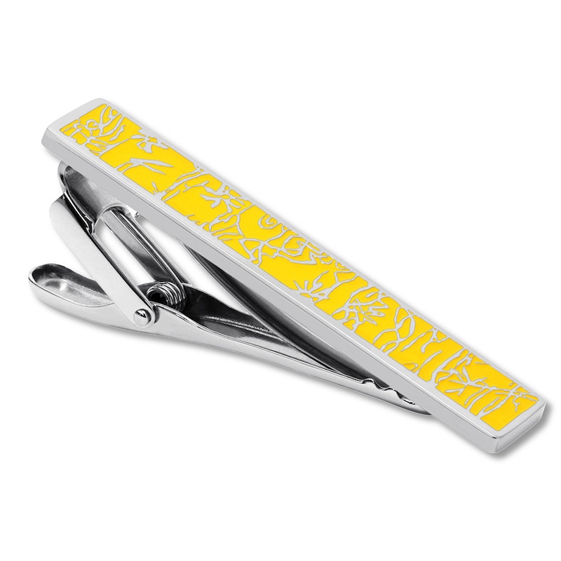 Jerry Garcia Tie Bar Stainless Steel & Yellow Lacquer