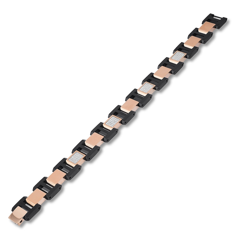 Diamond Link Bracelet 1/2 carat tw Stainless Steel 8.5"