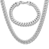 Thumbnail Image 0 of Stainless Steel Foxtail Necklace & Bracelet Set