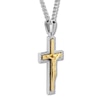 Thumbnail Image 1 of Men's Crucifix Necklace Stainless Steel & Yellow Ion-Plating 24"