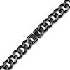 Thumbnail Image 1 of Solid Curb Chain Bracelet Black Ion-Plated Stainless Steel 8"