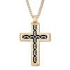 Thumbnail Image 0 of Men's Cross Necklace Yellow Ion-Plated Stainless Steel 24"