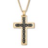 Thumbnail Image 0 of Men's Cross Necklace Yellow Ion-Plated Stainless Steel 24"