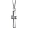 Thumbnail Image 2 of Men's Textured Cross Necklace Stainless Steel 24"