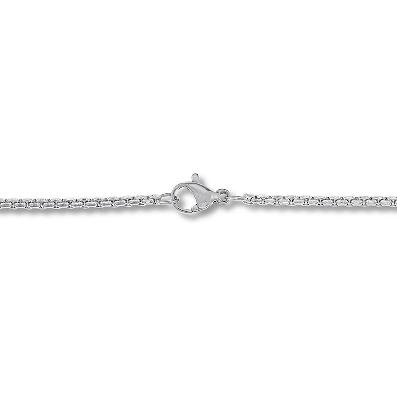 Main Image 3 of Men's Textured Cross Necklace Stainless Steel 24"