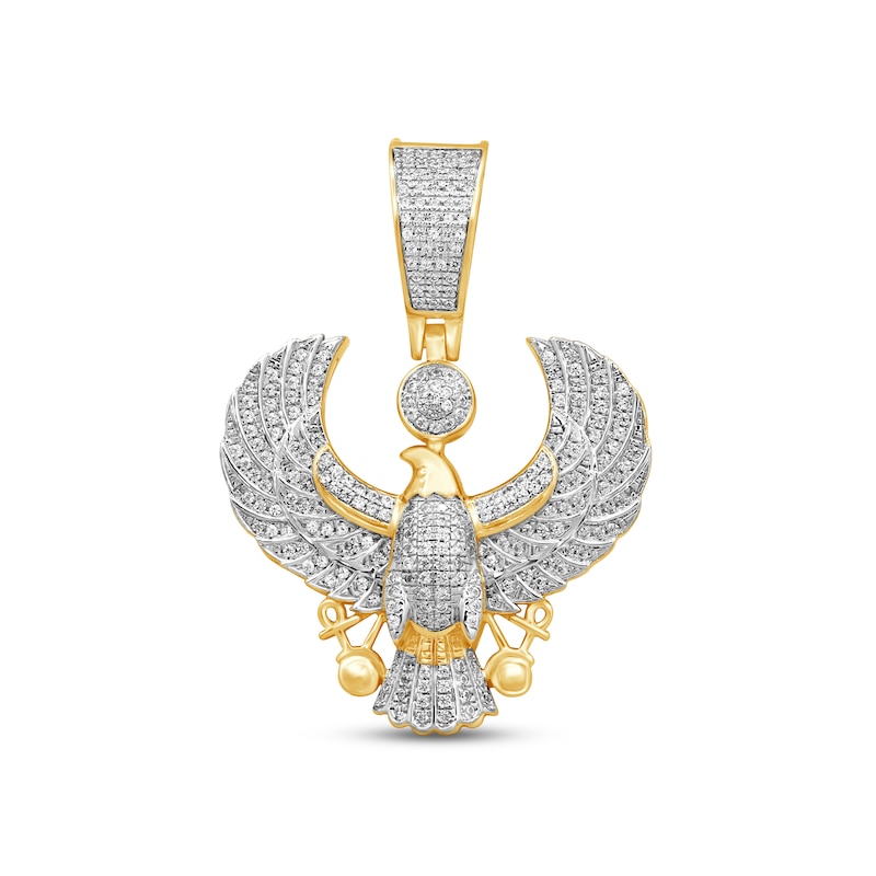 Men’s Diamond Eagle Pendant 5/8 ct tw 14K Yellow Gold-Plated Sterling Silver
