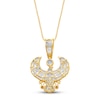 Thumbnail Image 3 of Men’s Diamond Eagle Pendant 5/8 ct tw 14K Yellow Gold-Plated Sterling Silver