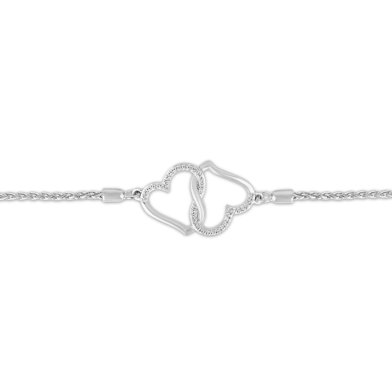 Main Image 3 of Hallmark Diamonds Heart Bolo Bracelet 1/10 ct tw Sterling Silver