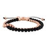 Thumbnail Image 1 of Men's Black Onyx Bolo Bracelet Gold Ion Plating Stainless Steel 9.5"