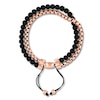Thumbnail Image 2 of Men's Black Onyx Bolo Bracelet Gold Ion Plating Stainless Steel 9.5"