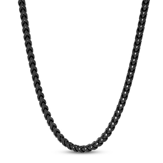 Men's Stainless Steel Black Ion-Plated Chain Necklace 24 ...