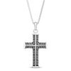 Thumbnail Image 1 of Men's Cross Necklace Black Ion Plating Stainless Steel 24"