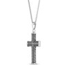 Thumbnail Image 2 of Men's Cross Necklace Black Ion Plating Stainless Steel 24"