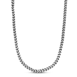 Men's Foxtail Chain Necklace Black Ion Plating Stainless Steel 24&quot;