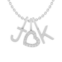 Couple's Initials Heart Necklace