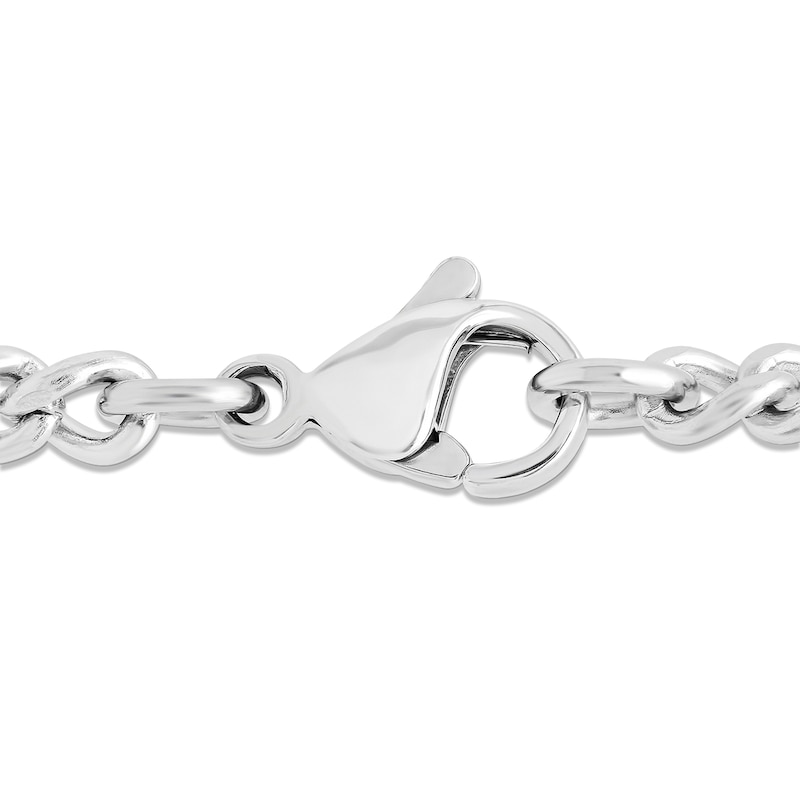 Men's Diamond Cross Necklace 1/4 ct tw Round-cut Stainless Steel 24"