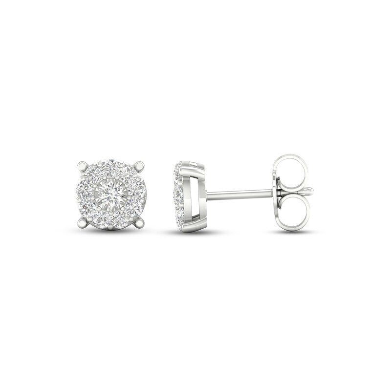 Lab-Created Diamonds by KAY Diamond Earrings 1/4 ct tw Round-cut Sterling Silver
