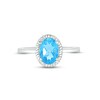 Swiss Blue Topaz Rope Ring Sterling Silver