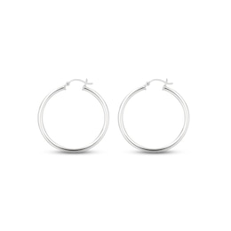 Tube Hoop Earrings Sterling Silver 20mm