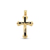 Thumbnail Image 0 of Men's Black Enamel Crucifix Pendant 14K Yellow Gold