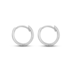 Thumbnail Image 1 of Polished Huggie Hoop Earrings 14K White Gold 12mm