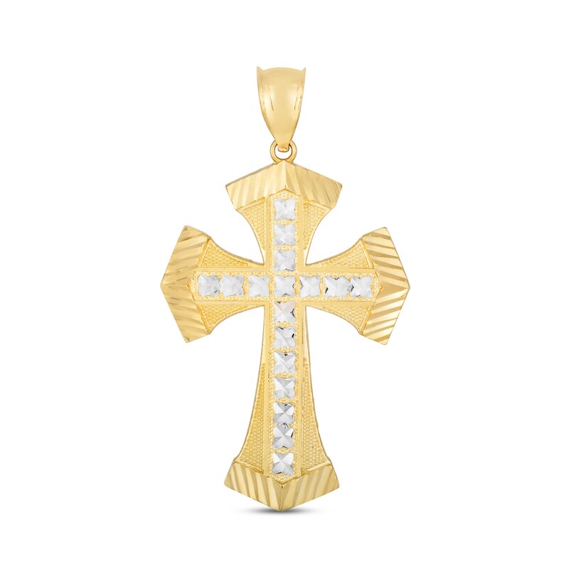 Large Cross Charm 10K Yellow Gold