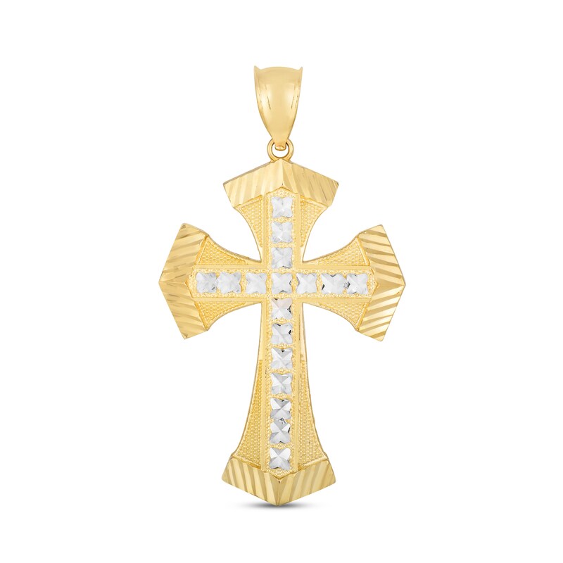 Large Cross Charm 10K Yellow Gold