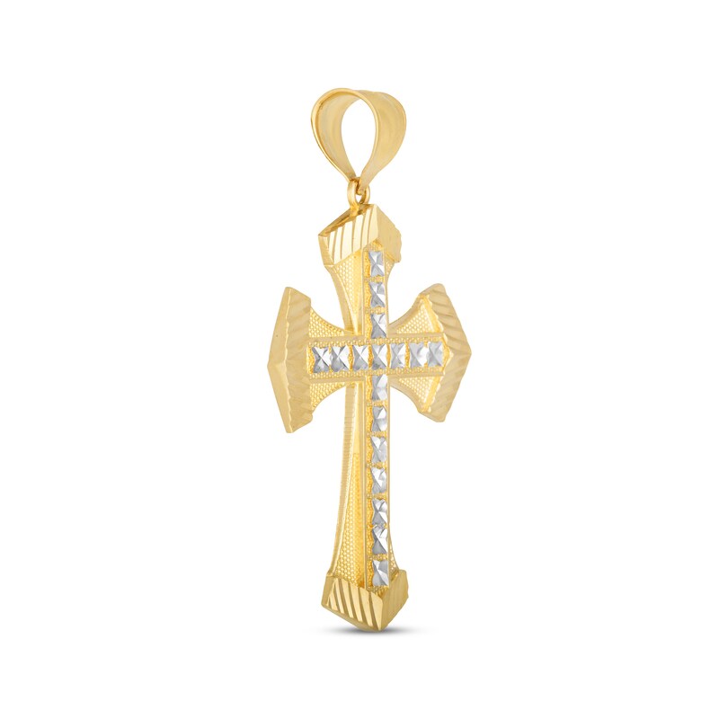 Large Cross Charm 10K Yellow Gold