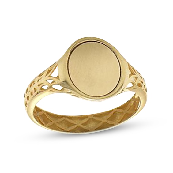 Signet Ring 10K Yellow Gold - Size 7