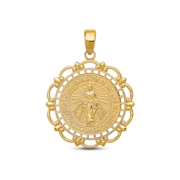 Mary Filigree Charm 14K Yellow Gold