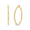 Thumbnail Image 1 of High Polish Tube Hoop Earrings 10K Yellow Gold 40mm