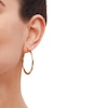 Thumbnail Image 2 of High Polish Tube Hoop Earrings 10K Yellow Gold 40mm