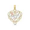 Thumbnail Image 0 of "Mom" Heart Charm 10K Two-Tone Gold