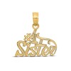 Thumbnail Image 1 of "#1 Sister" Charm 14K Yellow Gold