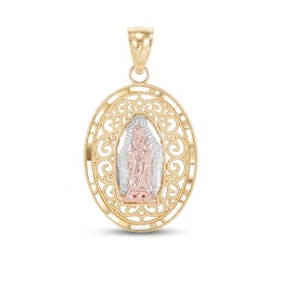 Oval Mary Charm 14K Two-Tone Gold