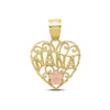 Thumbnail Image 0 of "Nana" Flower Heart Charm 10K Two-Tone Gold