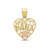 Thumbnail Image 1 of "Nana" Flower Heart Charm 10K Two-Tone Gold